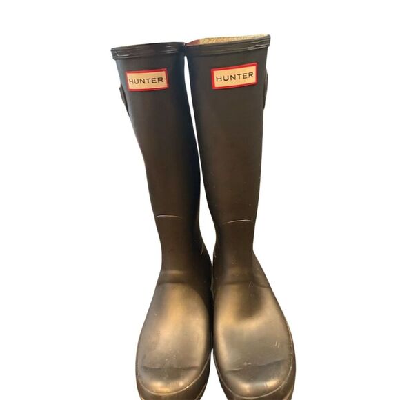 Hunter Women's Original Tall Black Rain Boots Size 9 Knee High - Picture 3 of 12